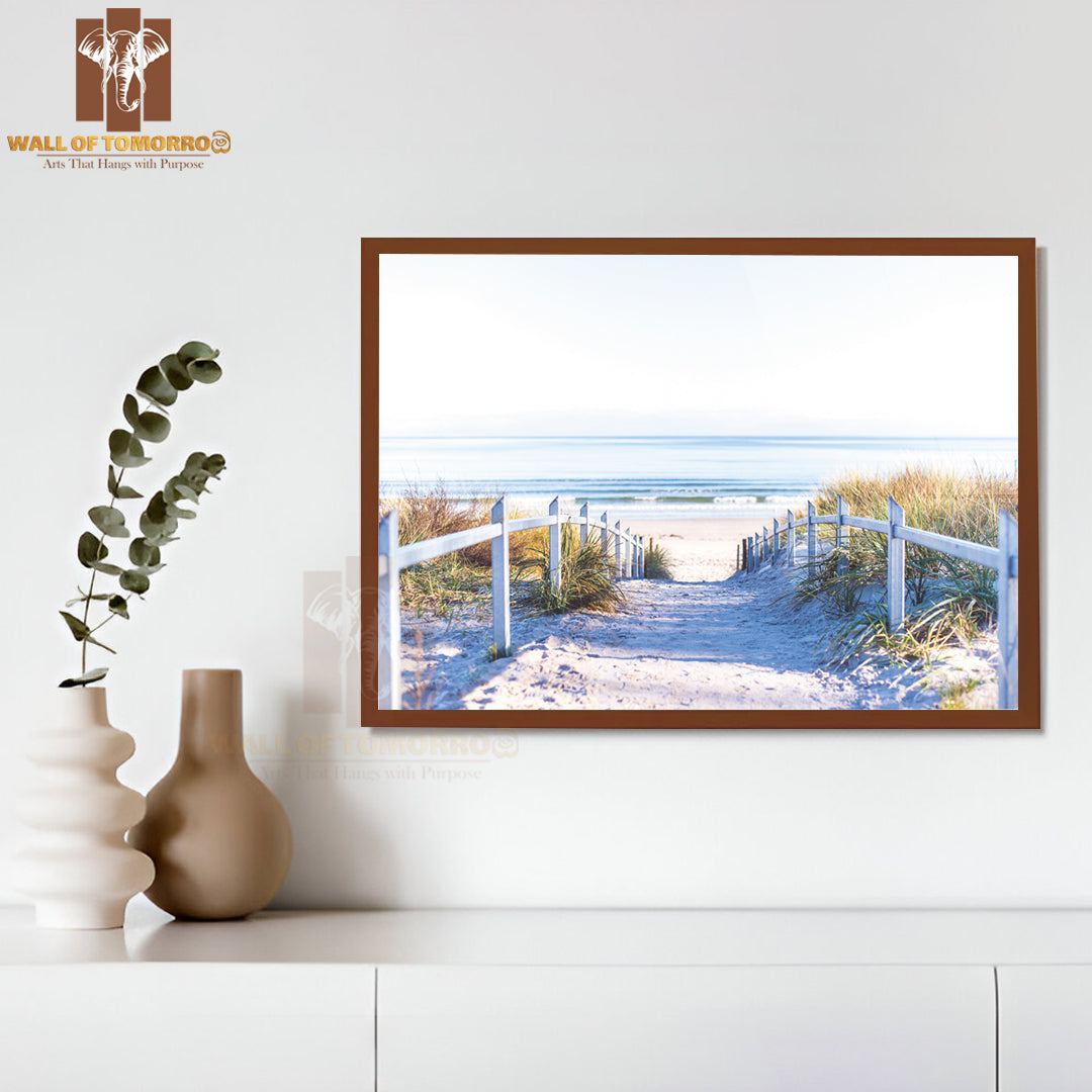 Path To the Beach at Baltic Sea High Quality Unframed Poster Print & Waterproof Poster Print Wall Décor