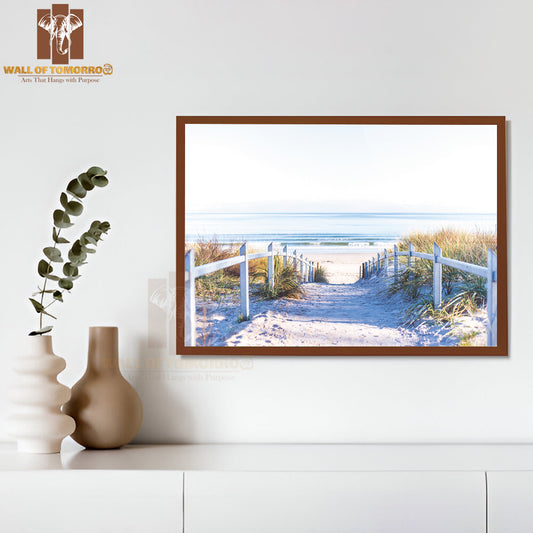 Path To the Beach at Baltic Sea High Quality Unframed Poster Print & Waterproof Poster Print Wall Décor