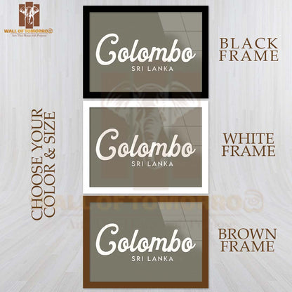 Colombo, Sri Lanka Travel High Quality Glass Frame Wall Décor