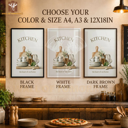 The Heart of Your Home Kitchen & Restaurant High Quality Glass Frame Wall Décors in Sri Lanka