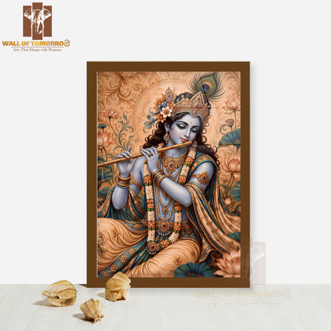 Lord Krishna Religious High Quality Glass Frame Wall Décors in Sri Lanka