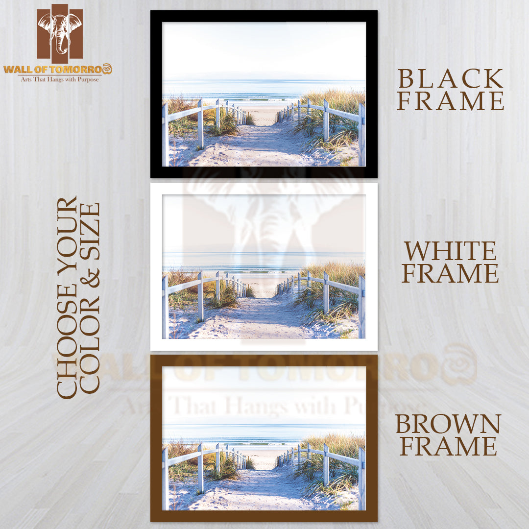 Path To the Beach at Baltic Sea High Quality Unframed Poster Print & Waterproof Poster Print Wall Décor