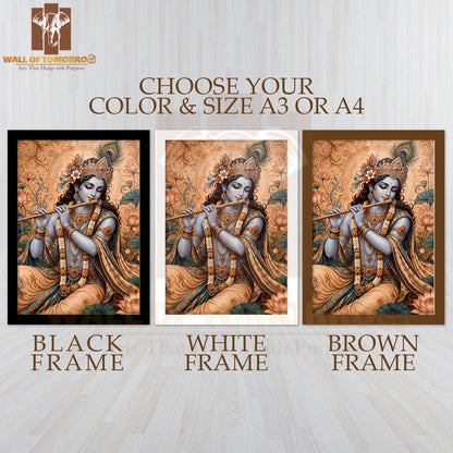 Lord Krishna Religious High Quality Glass Frame Wall Décors in Sri Lanka
