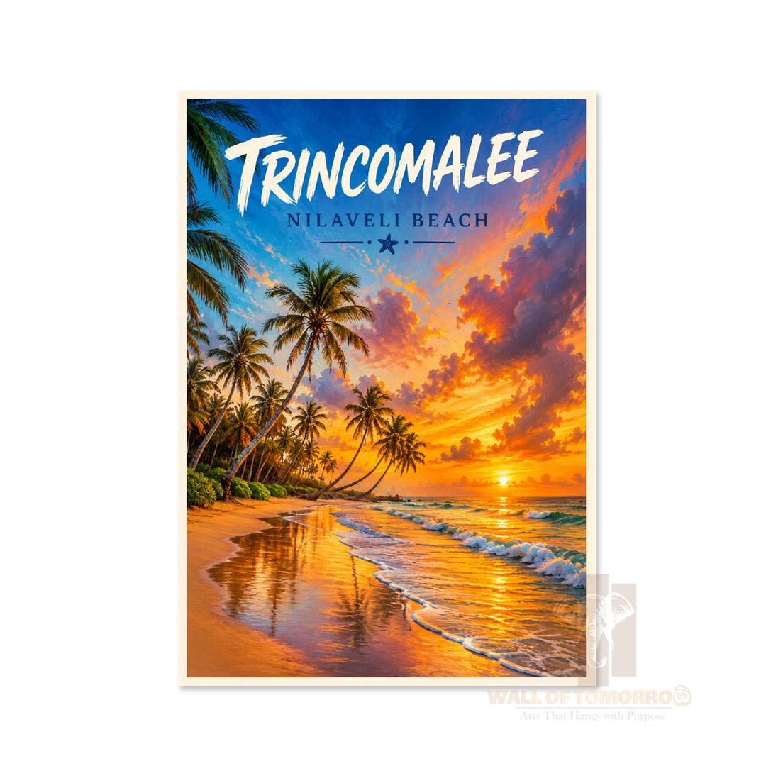 Trincomalee Nilaveli Beach Sri Lanka Travel High Quality Unframed Poster Print & Laminated Poster Print Wall Décor