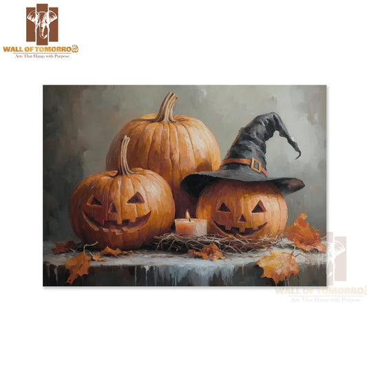 Halloween Pumpkins Painting High Quality Unframed Poster Print & Waterproof Poster Print Wall Décor