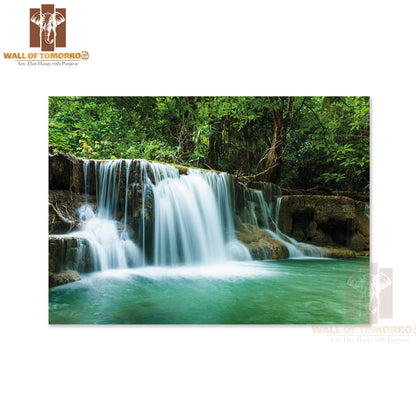 Waterfall In Thai National Park in The Deep Forest On Mountain High Quality Unframed Poster Print & Waterproof Poster Print Wall Décor