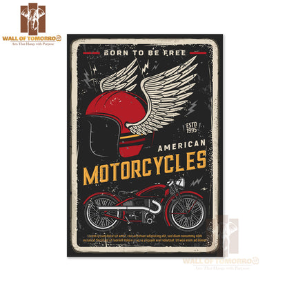 Born To Be Free, American Motorcycles Motor Bike High Quality Unframed Poster Print & Laminated Poster Print Wall Décor in Sri Lanka