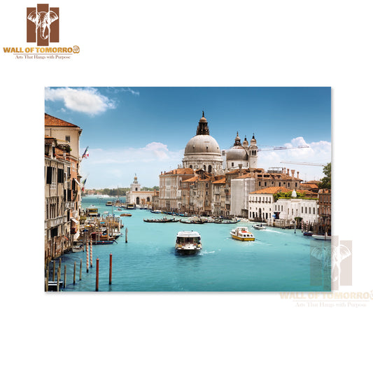 Grand Canal and Basilica Santa Maria Della Salute, Venice, Italy High Quality Unframed Poster Print & Waterproof Poster Print Wall Décor