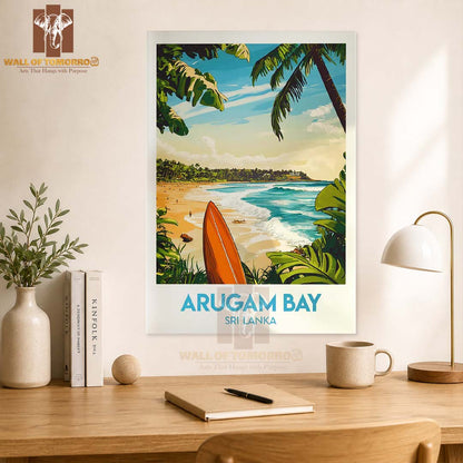Arugambay Surfing, Sri Lanka Travel High Quality Unframed Poster Print & Laminated Poster Print Wall Décor