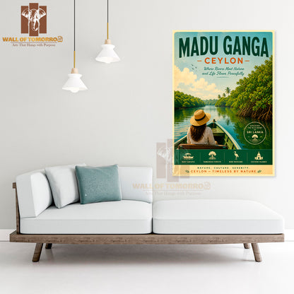 Ceylon Sri Lanka Madu Ganga Travel High Quality Unframed Poster Print & Waterproof Poster Print Wall Décor