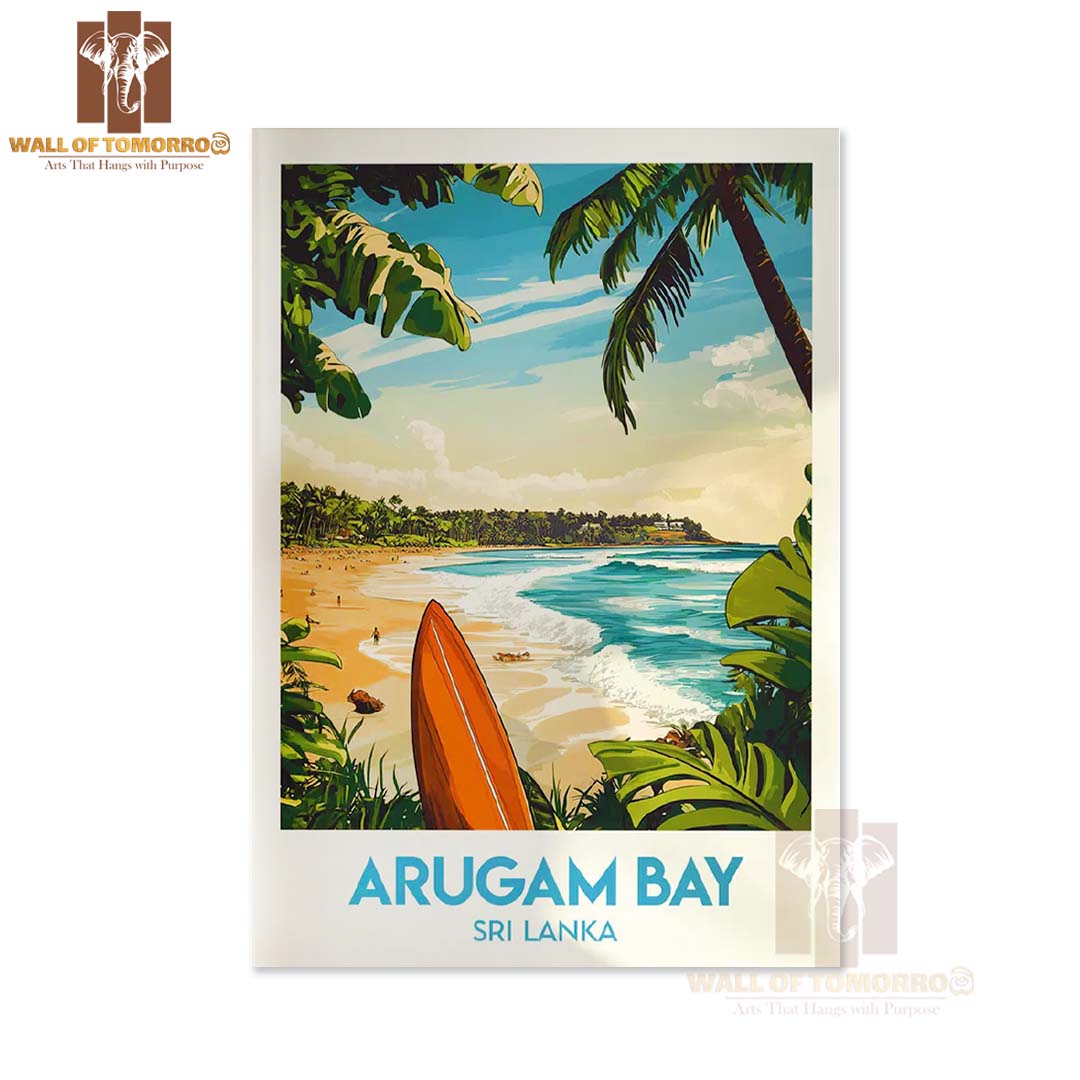 Arugambay Surfing, Sri Lanka Travel High Quality Unframed Poster Print & Laminated Poster Print Wall Décor