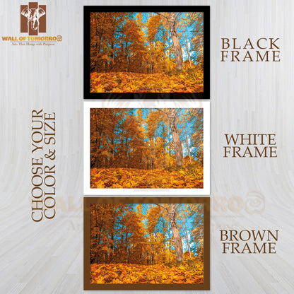Yellow Autunm Trees Forest High Quality Unframed Poster Print & Waterproof Poster Print Wall Décor