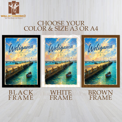 Weligama Dock Sri Lanka Travel High Quality Glass Frame Wall Décor