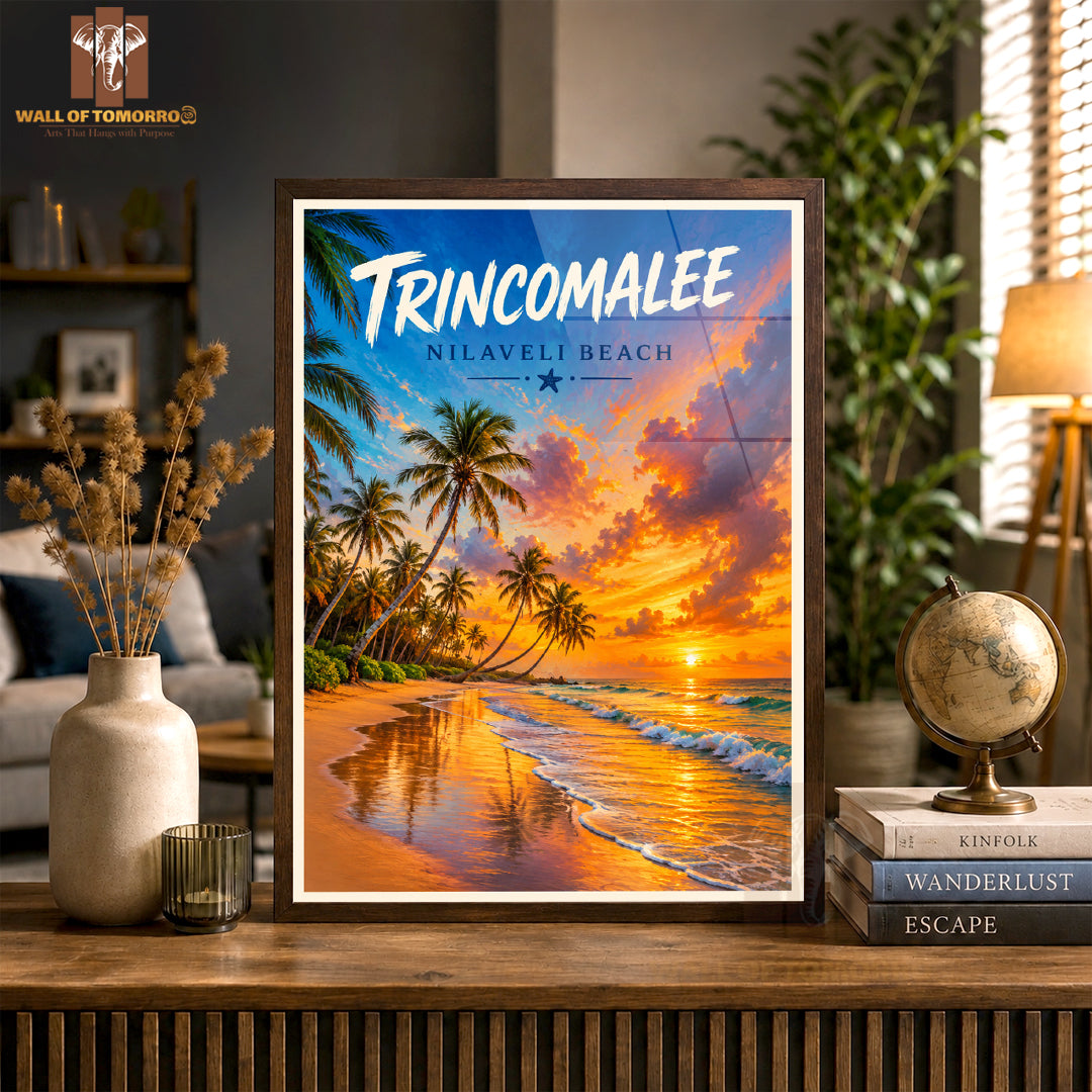 Trincomalee Nilaveli Beach Sri Lanka Travel High Quality Glass Frame Wall Décor