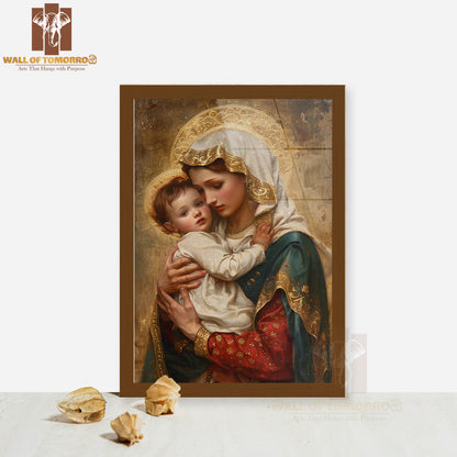 Mother Mary Religious High Quality Glass Frame Wall Décors in Sri Lanka