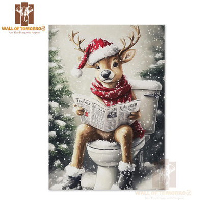 Reindeer on the Toilet High Quality Unframed Poster Print & Waterproof Poster Print Wall Décor