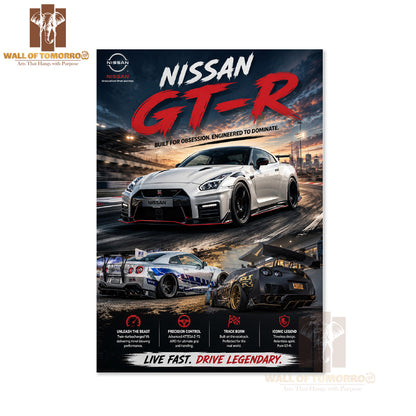 Nissan GT-R Vehicle High Quality Unframed Poster Print & Waterproof Poster Print Wall Décor in Sri Lanka