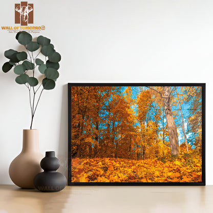 Yellow Autunm Trees Forest High Quality Unframed Poster Print & Waterproof Poster Print Wall Décor