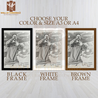 Sri Lankan Rap Star - Zany Inzane High Quality Glass Frame Wall Décor