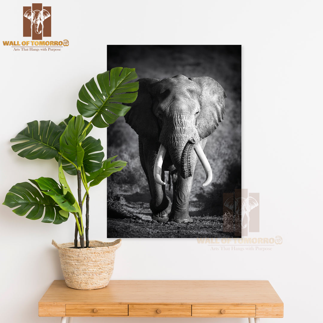 Large Elephant Approaching High Quality Unframed Poster Print & Waterproof Poster Print Wall Décor