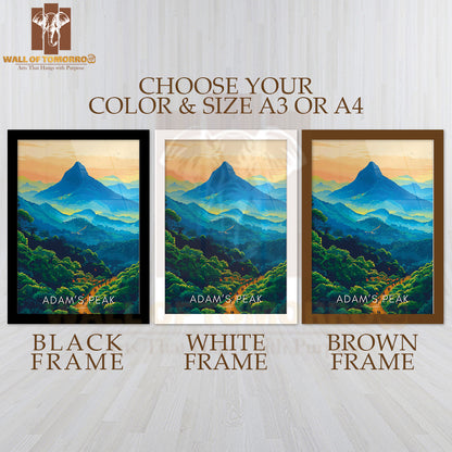 Adam's Peak Travel Sri Lanka High Quality Glass Frame Wall Décor