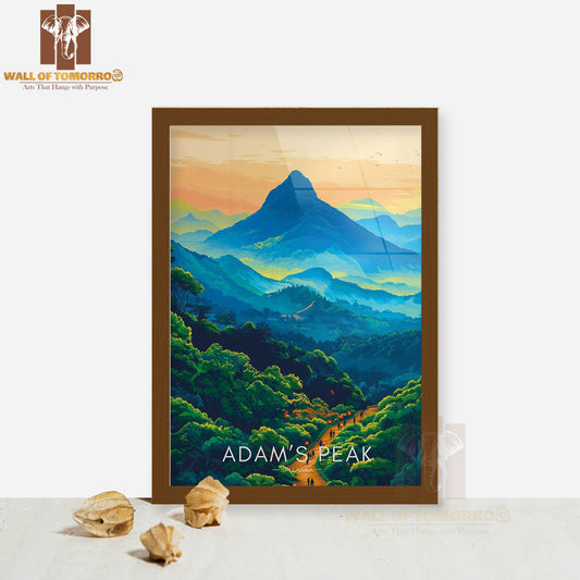 Adam's Peak Travel Sri Lanka High Quality Glass Frame Wall Décor