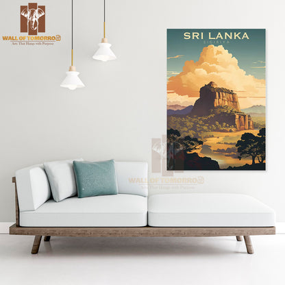 Sri Lanka Travel, Sigiriya High Quality Unframed Poster Print & Waterproof Poster Print Wall Décor