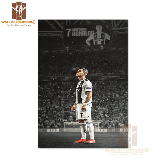 Cristiano Ronaldo Soccer Player in an Action Pose High Quality Unframed Poster Print & Waterproof Poster Print Wall Décor