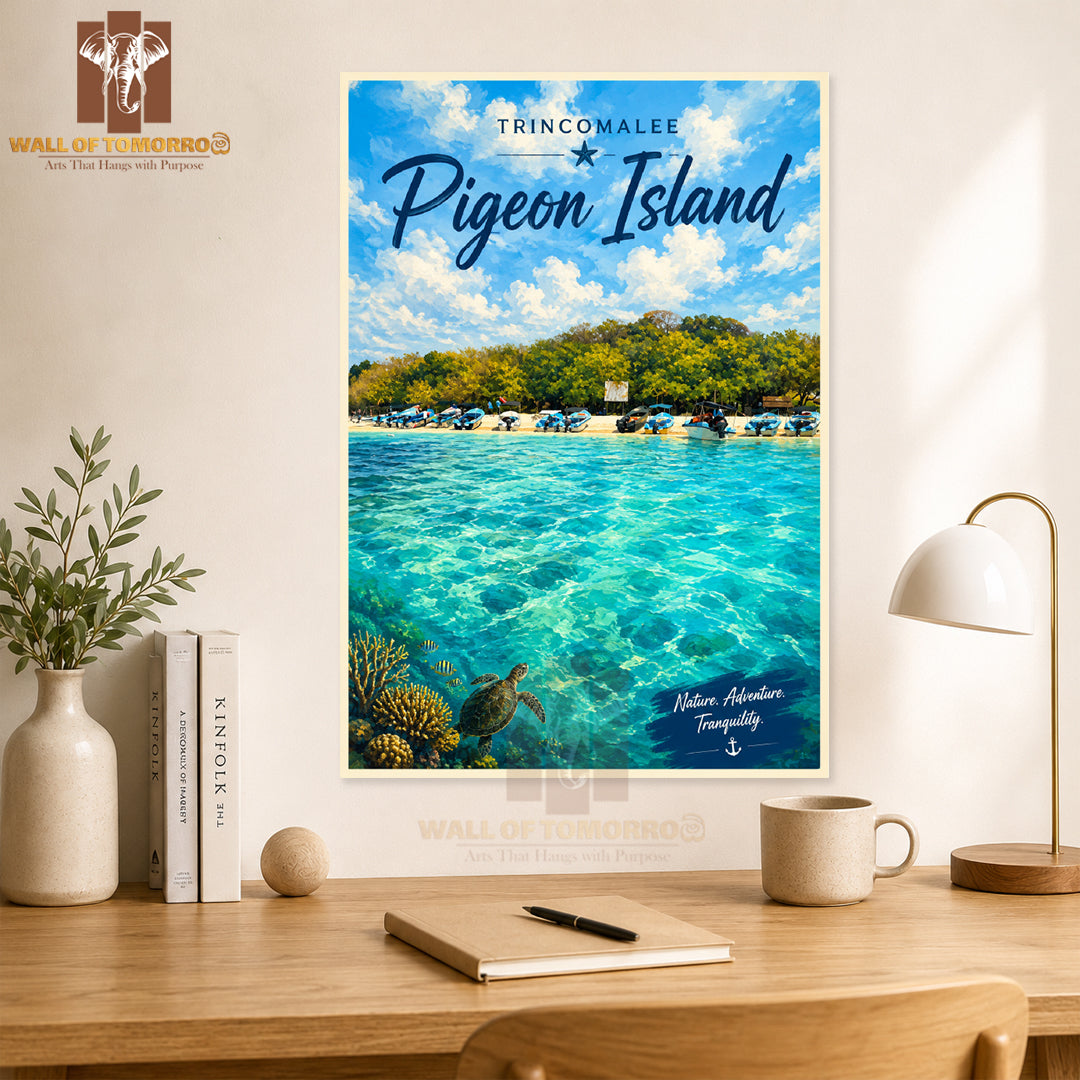Trincomalee Pigeon Island Sri Lanka Travel High Quality Unframed Poster Print & Laminated Poster Print Wall Décor