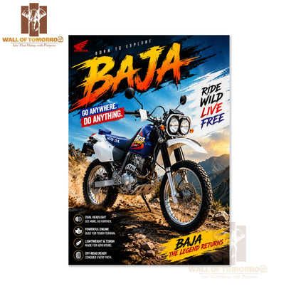 Honda Baja Bike High Quality Unframed Poster Print & Waterproof Poster Print Wall Décor in Sri Lanka