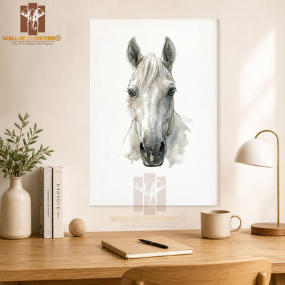 White Horse Painting Animals High Quality Unframed Poster Print & Laminated Poster Print Wall Décor in Sri Lanka