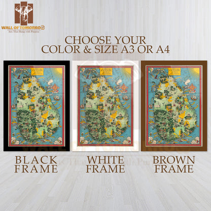 Ceylon, her Tea and other industries 1993 High Quality Glass Frame Wall Décors in Sri Lanka