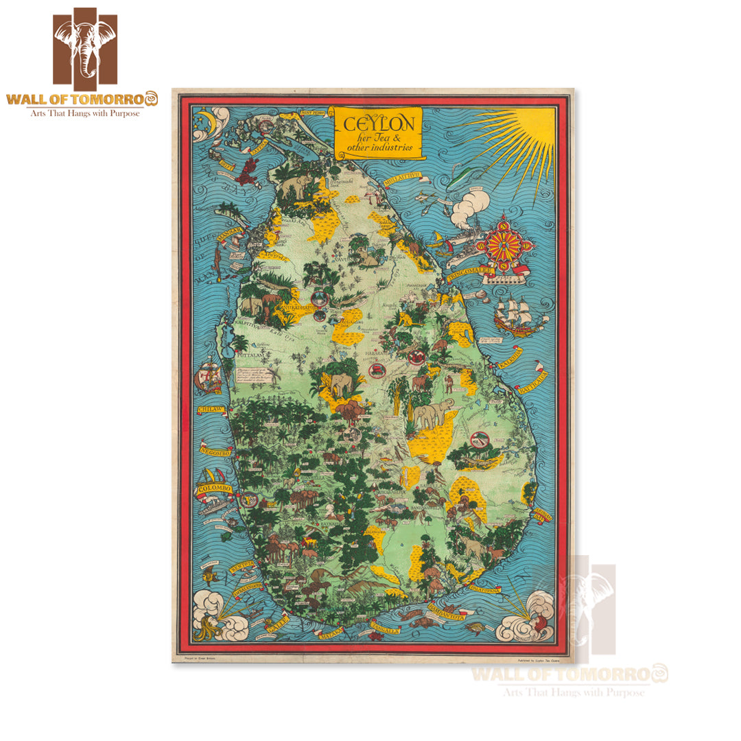 Ceylon, her Tea and other industries 1993 High Quality Unframed Poster Print & Waterproof Poster Print Wall Décor in Sri Lanka
