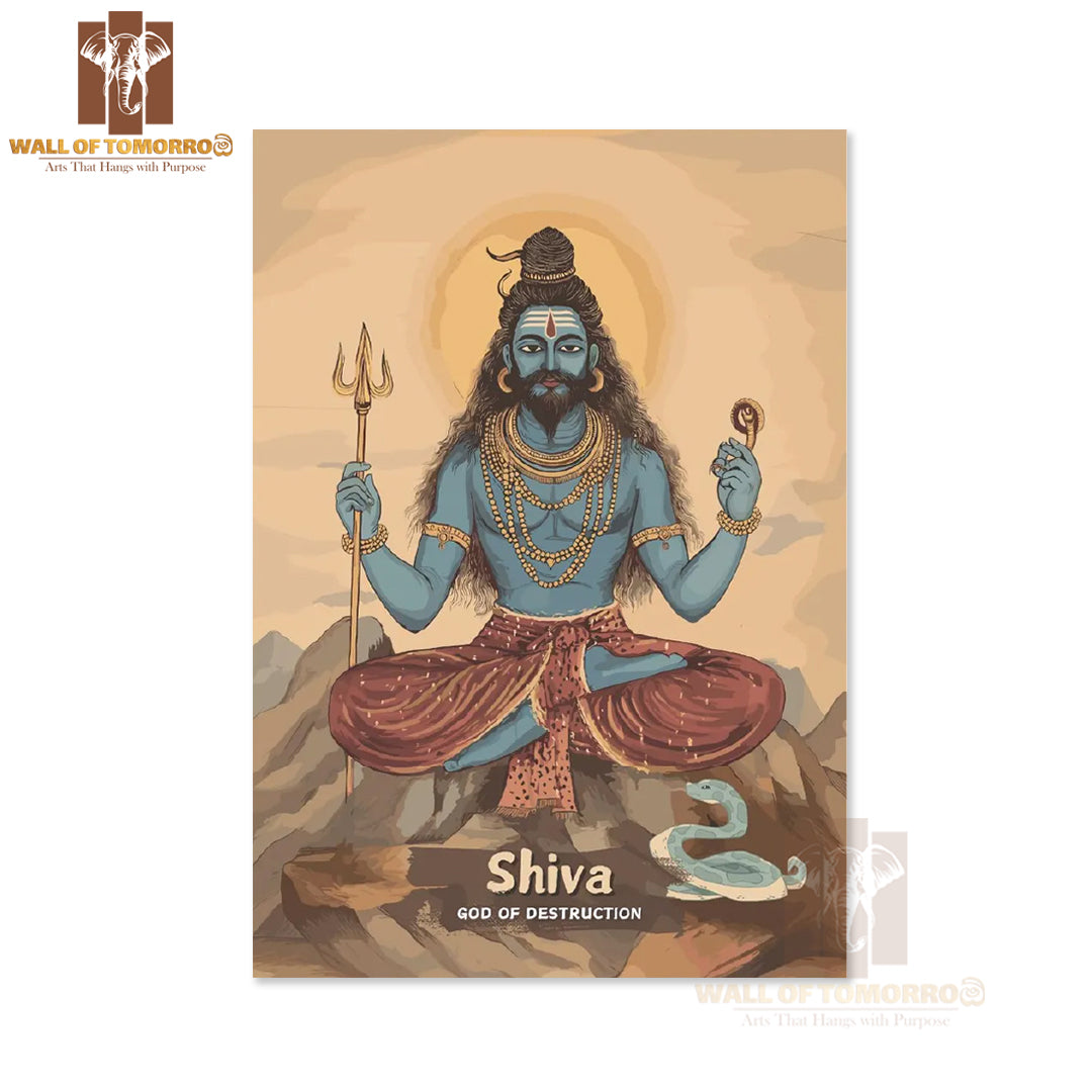 Shiva Religious High Quality Unframed Poster Print & Waterproof Poster Print Wall Décor in Sri Lanka