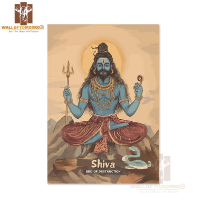 Shiva Religious High Quality Unframed Poster Print & Waterproof Poster Print Wall Décor in Sri Lanka