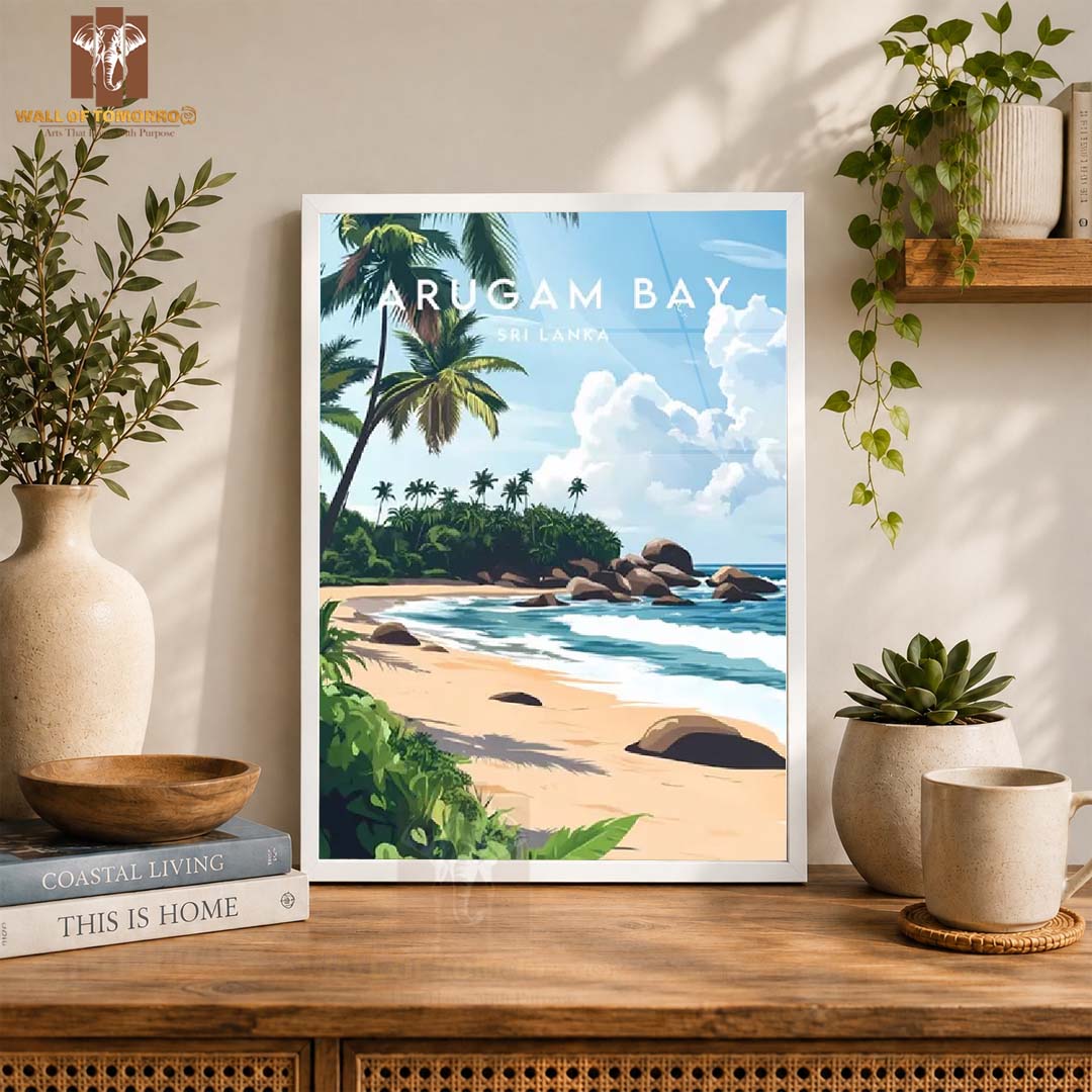 Arugambay Travel, Sri Lanka Travel High Quality Glass Frame Wall Décor