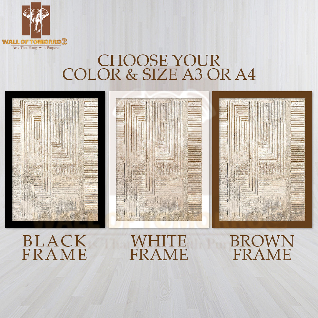 Desert Rhapsody Neutral Art High Quality Glass Frame Wall Décor