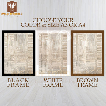 Desert Rhapsody Neutral Art High Quality Glass Frame Wall Décor