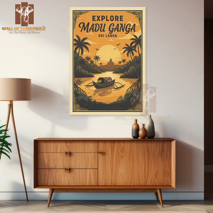 Explore Sri Lanka Madu Ganga Travel High Quality Unframed Poster Print & Waterproof Poster Print Wall Décor