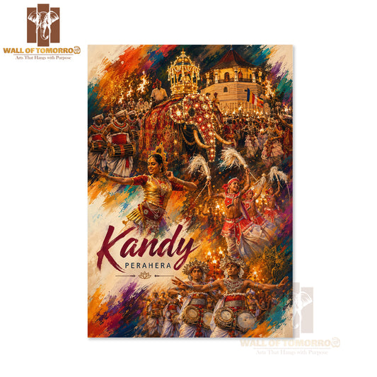 Kandy Perahera Sri Lanka Travel High Quality Unframed Poster Print & Laminated Poster Print Wall Décor