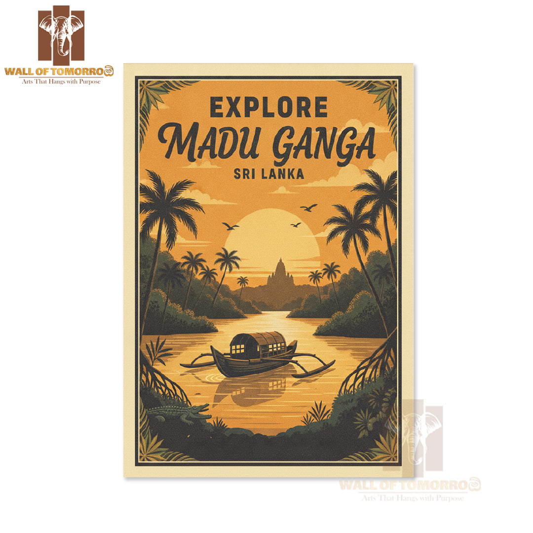 Explore Sri Lanka Madu Ganga Travel High Quality Unframed Poster Print & Waterproof Poster Print Wall Décor