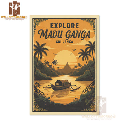 Explore Sri Lanka Madu Ganga Travel High Quality Unframed Poster Print & Waterproof Poster Print Wall Décor