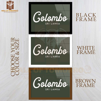 Colombo, Sri Lanka Travel High Quality Glass Frame Wall Décor