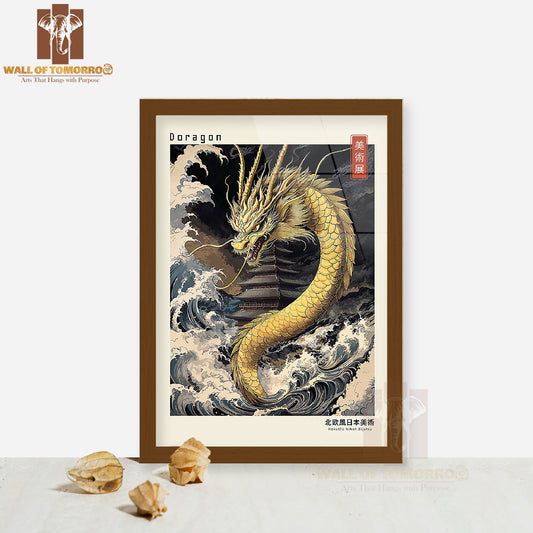 Doragon Japandi Elegance Art High Quality Glass Frame Wall Décor