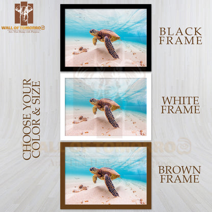 Hawaiian Green Sea Turtle High Quality Unframed Poster Print & Waterproof Poster Print Wall Décor