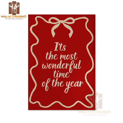 It's The Most Wonderful Time Christmas Quote High Quality Unframed Poster Print & Waterproof Poster Print Wall Décor