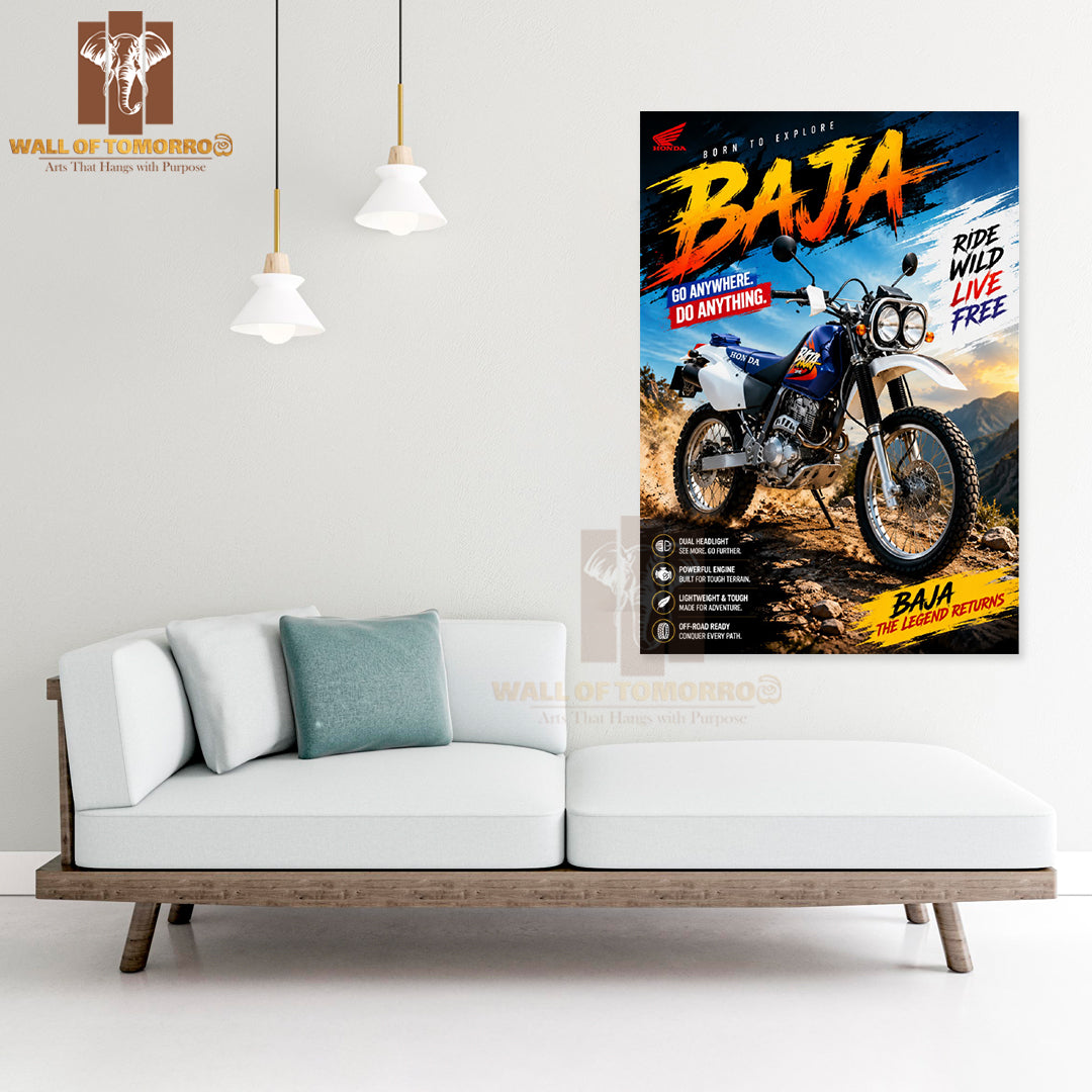 Honda Baja Bike High Quality Unframed Poster Print & Waterproof Poster Print Wall Décor in Sri Lanka