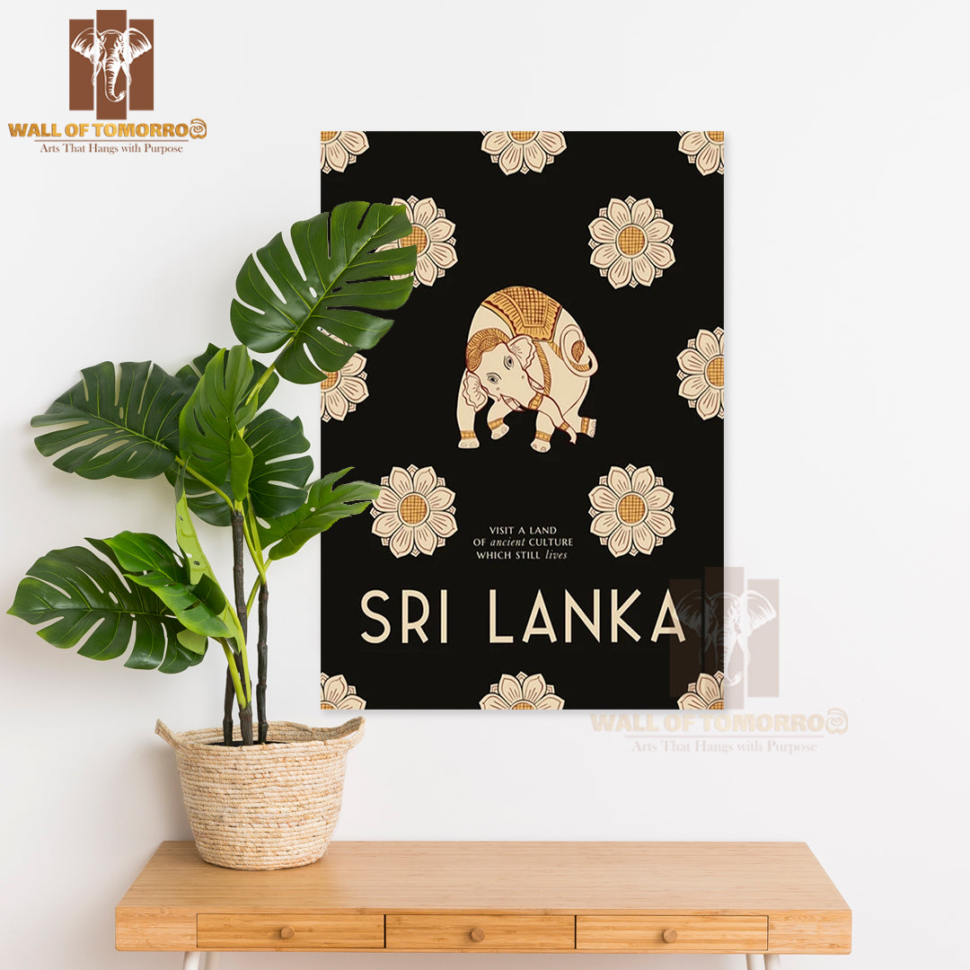 Sri Lankan Elephant Travel High Quality Unframed Poster Print & Waterproof Poster Print Wall Décor