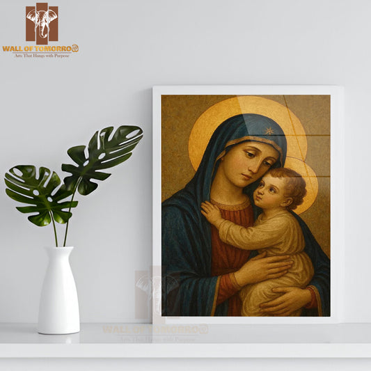 Mother Mary Religious High Quality Glass Frame Wall Décors in Sri Lanka