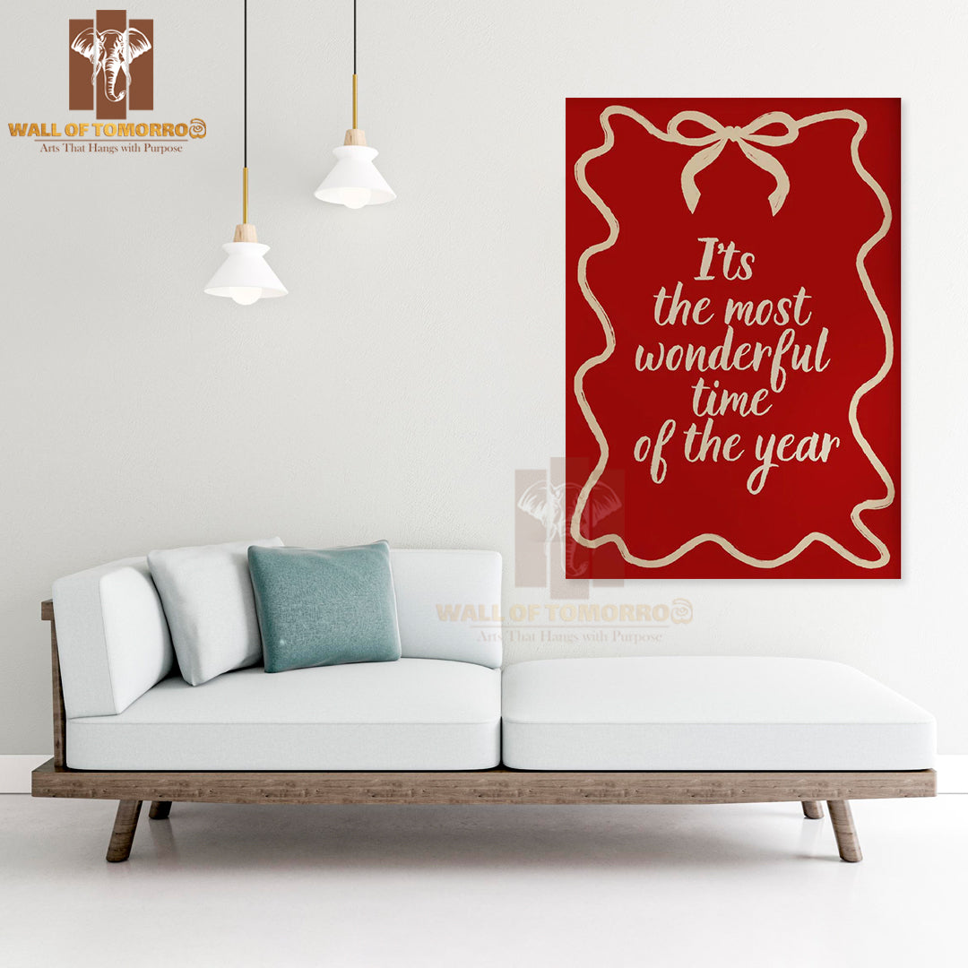 It's The Most Wonderful Time Christmas Quote High Quality Unframed Poster Print & Waterproof Poster Print Wall Décor